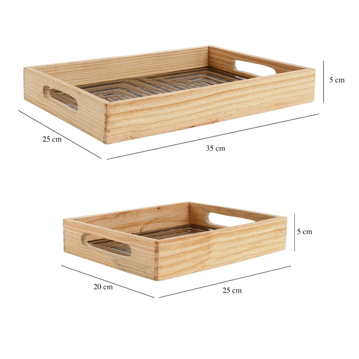 Expobazaar Hugo Brown Glass Tray