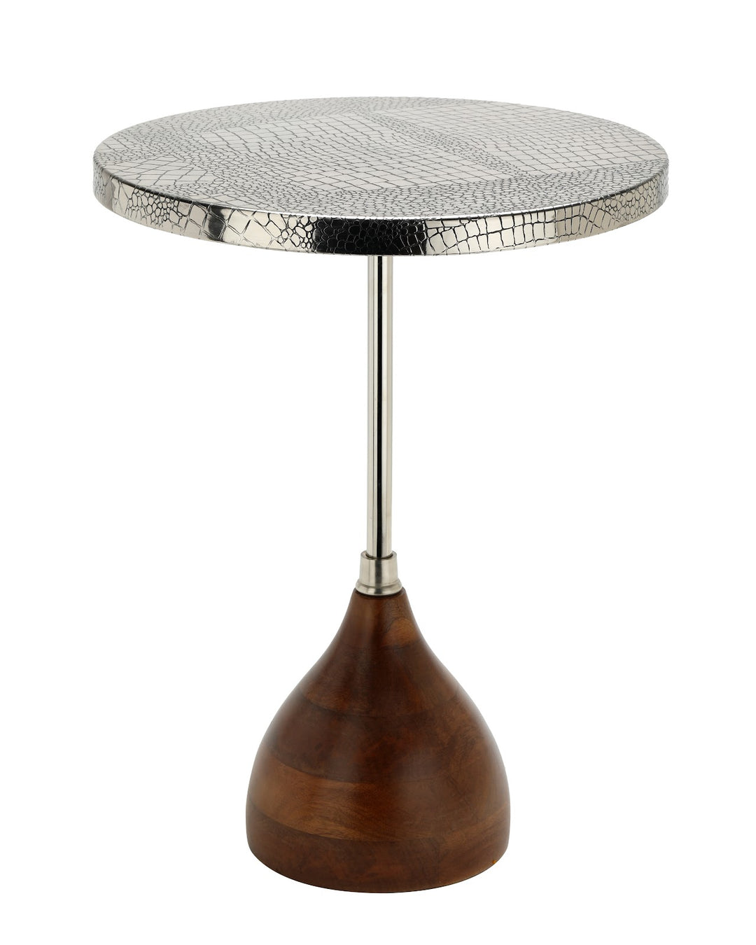 Expobazaar Viotto Croc Pattern Side Table in Silver