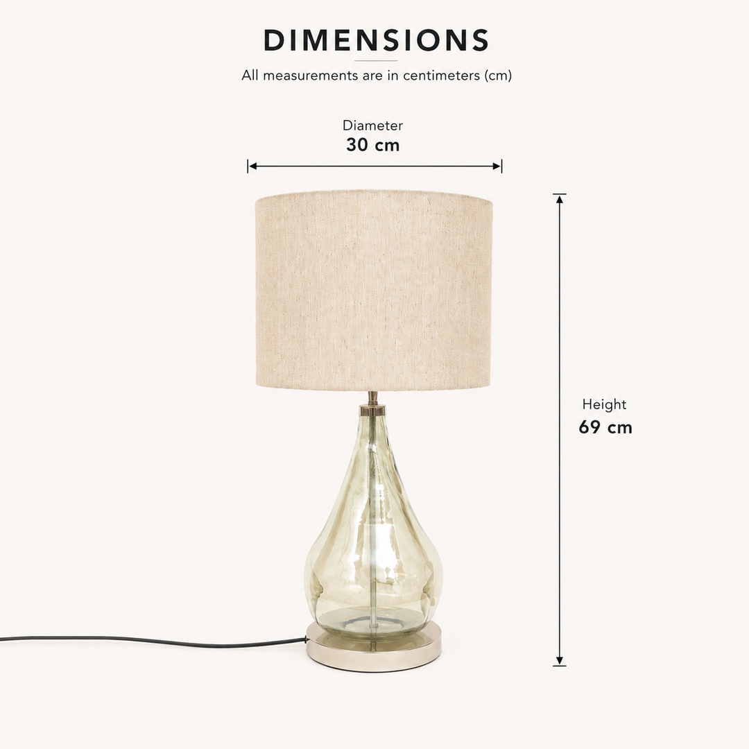 Frosted Glass Table Lamp for Living Room & Bedroom view 1