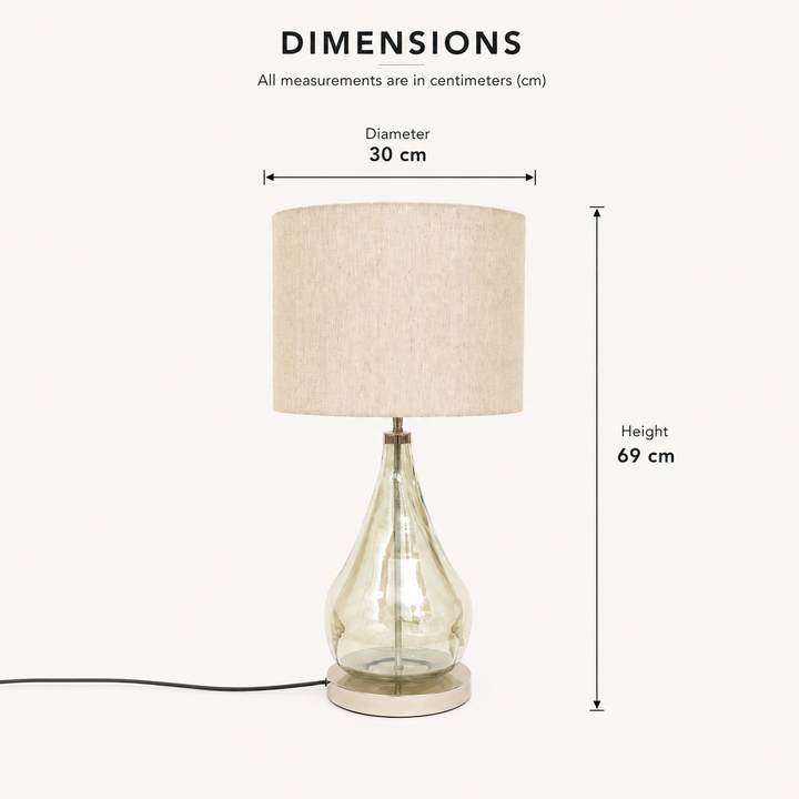 Frosted Glass Table Lamp for Living Room & Bedroom view 1