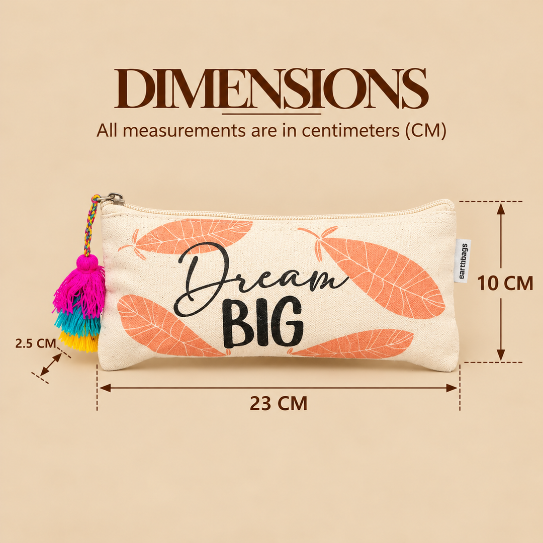 Dream Big Printed Tassel Pencil Pouch, View 2