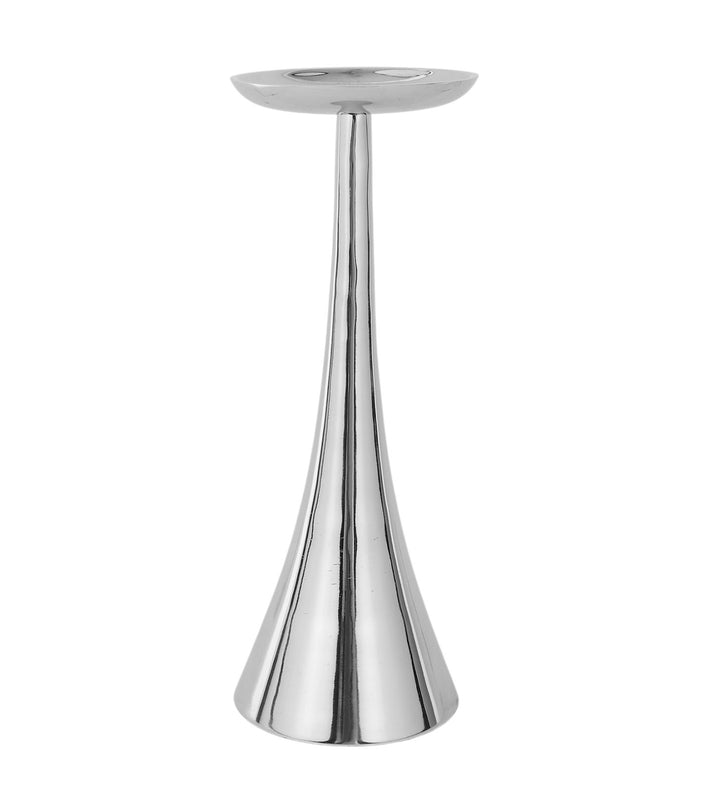 Expobazaar Aureus Tall Silver Pillar Candle Stand