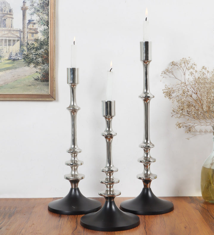 Expobazaar Aristea Silver Candle Holder Medium