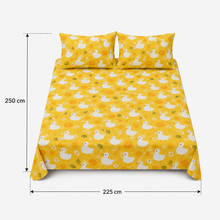 Kids Cheerful Rainbow Print Bedsheet