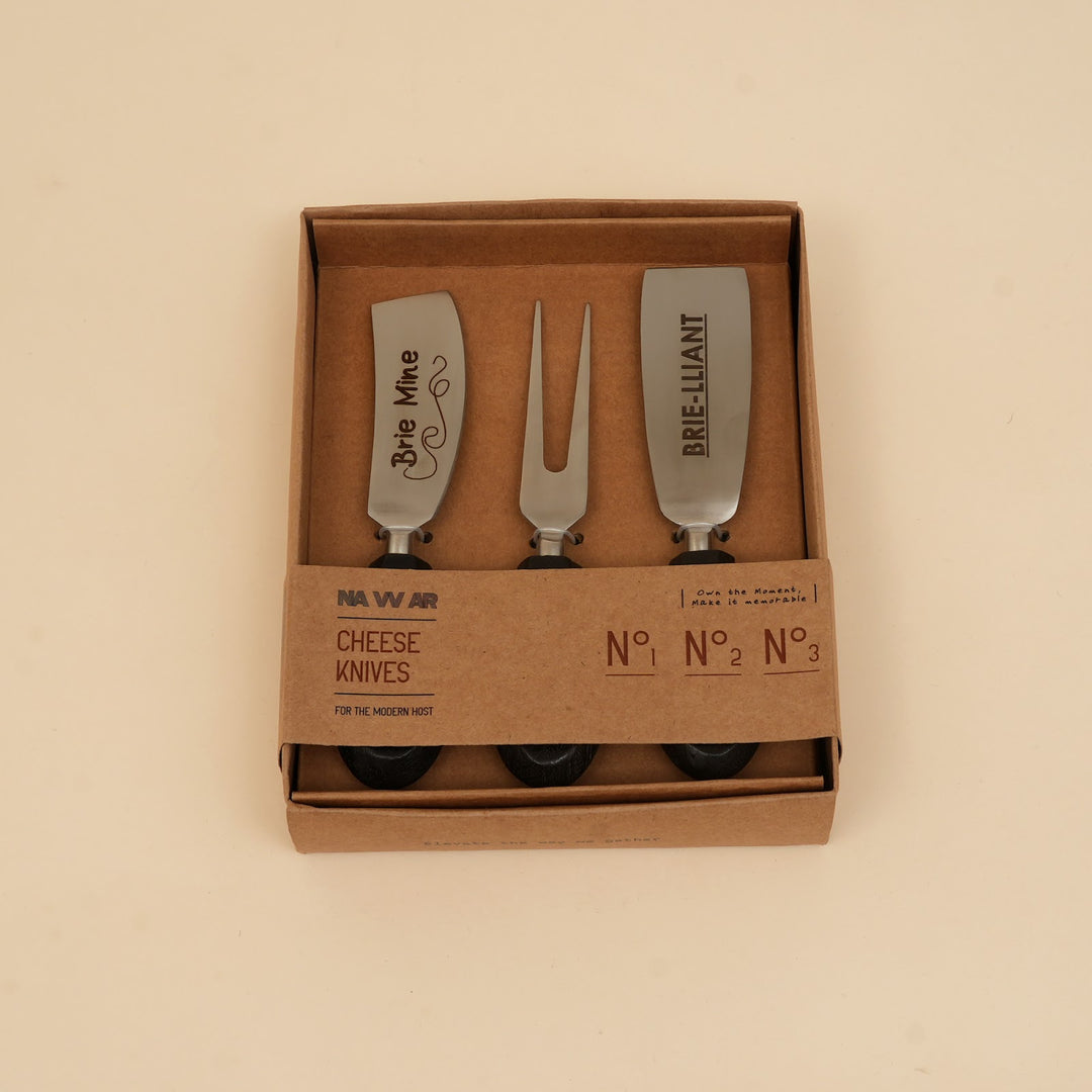 Cheese knife and spreader serving set