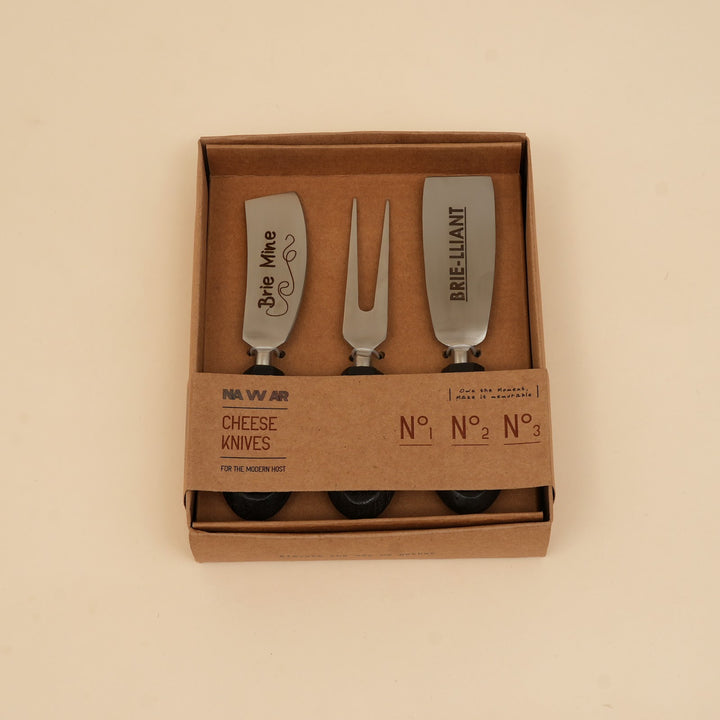 Cheese knife and spreader serving set