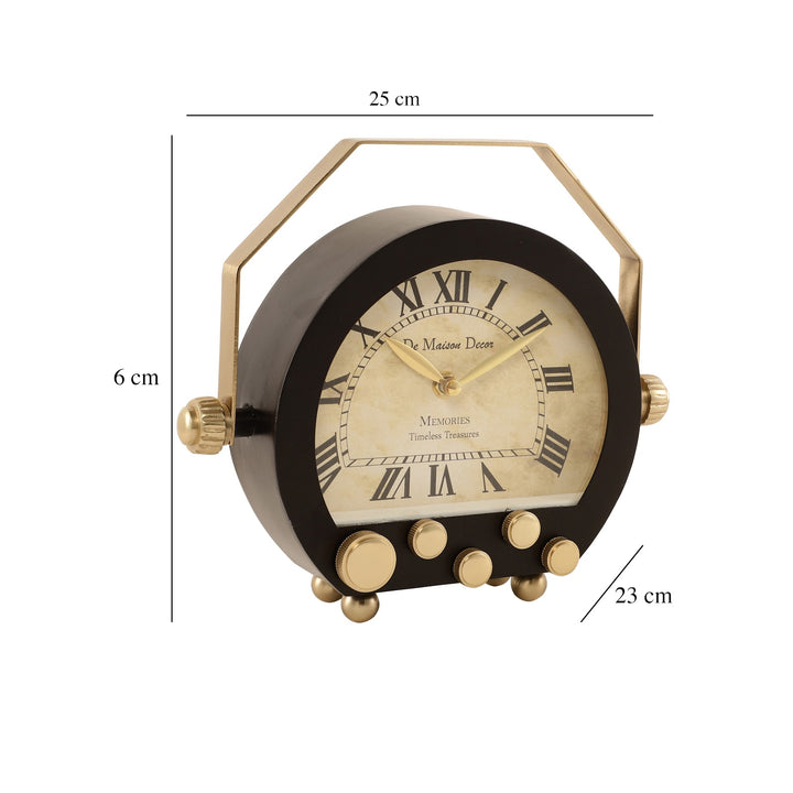 Expobazaar Kent Clock In Black Gold