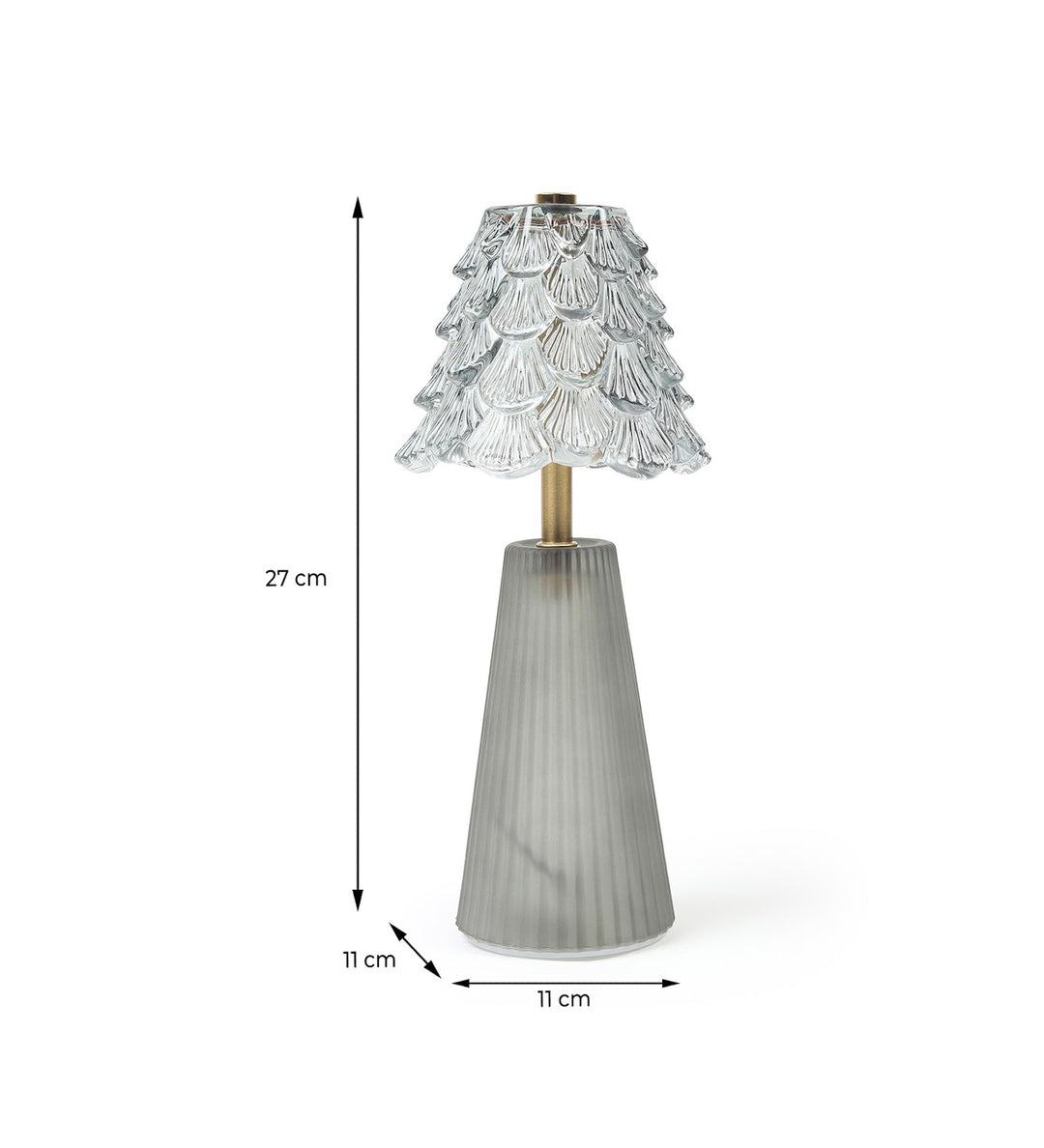 Marcelle Crystelle Sculpted Glass Table Lamp Style 1 view 3