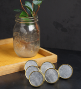 Marquise Natural Marble Drawer Knobs Set of 6 view 1