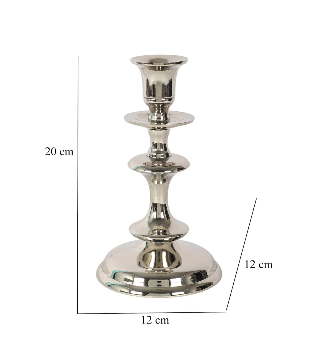 Expobazaar Imperium Solo Petite Silver Candle Holder