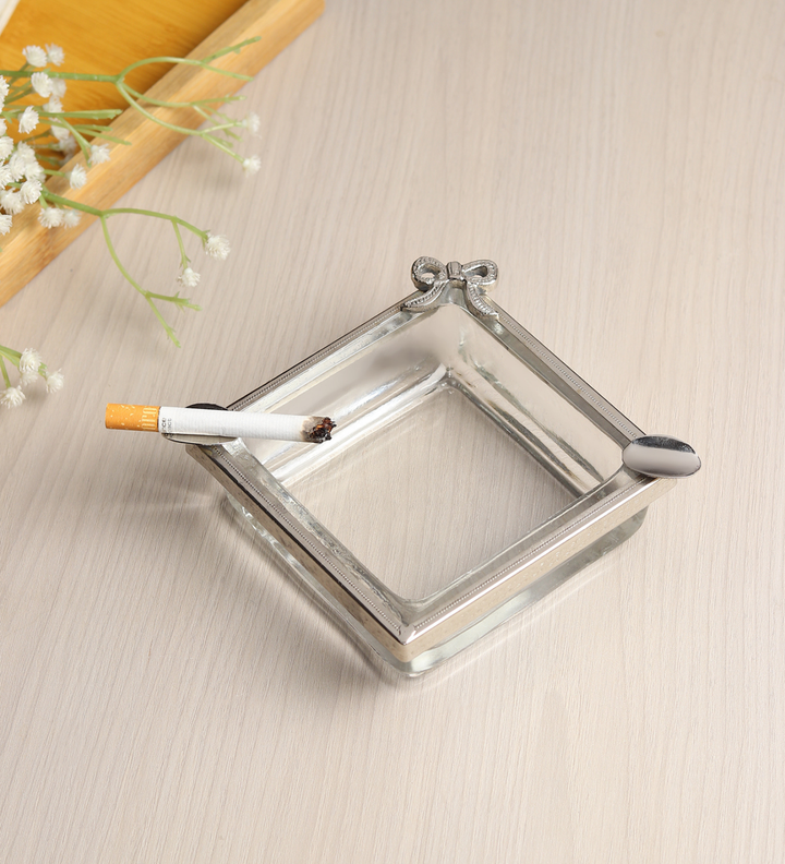 Cindra's Square Ashtray with Sculpted Spoon Rests view 1