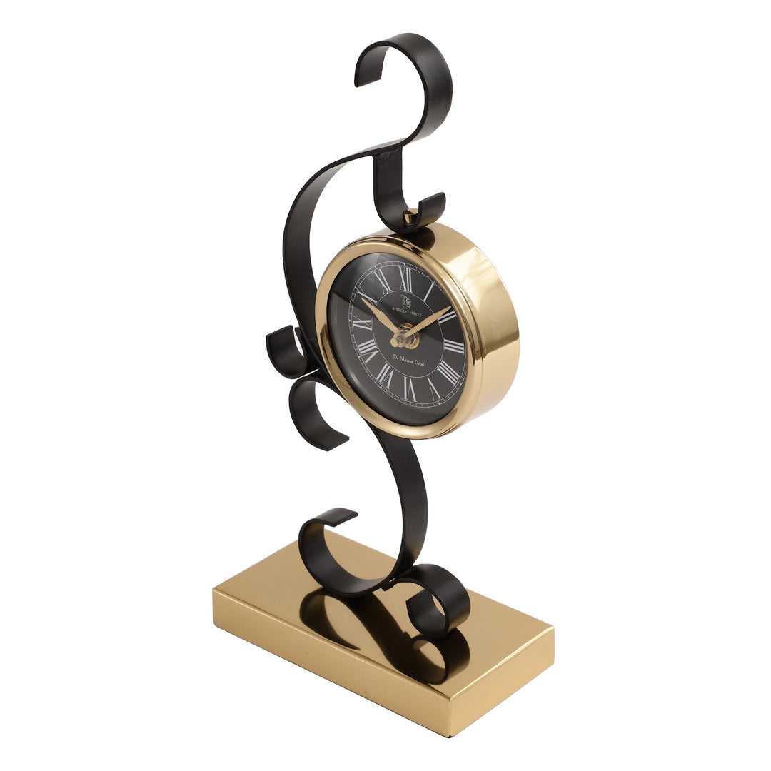 Expobazaar Black Round  Stellar Mirage Desk Clock