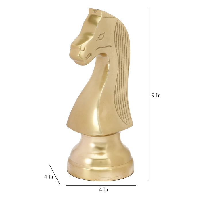 Expobazaar Chess Horse Gold Showpiece