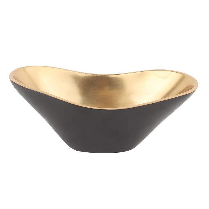 Expobazaar Opulent Oval Gold Serving  Bowl