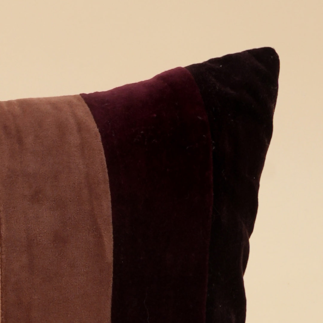 Multi Stripe Velvet Lumbar Cushion, View 4