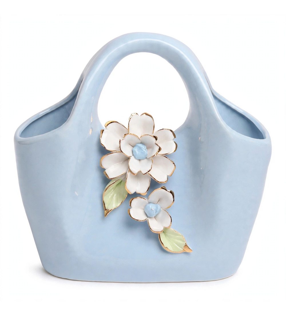 Handbag Fleur Porcelain Flower Vase Blue view 2