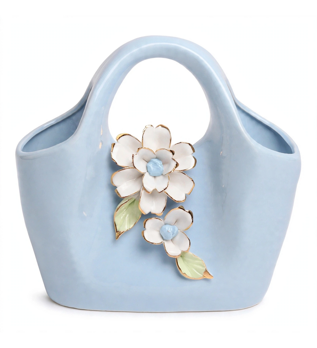 Handbag Fleur Porcelain Flower Vase Blue view 2