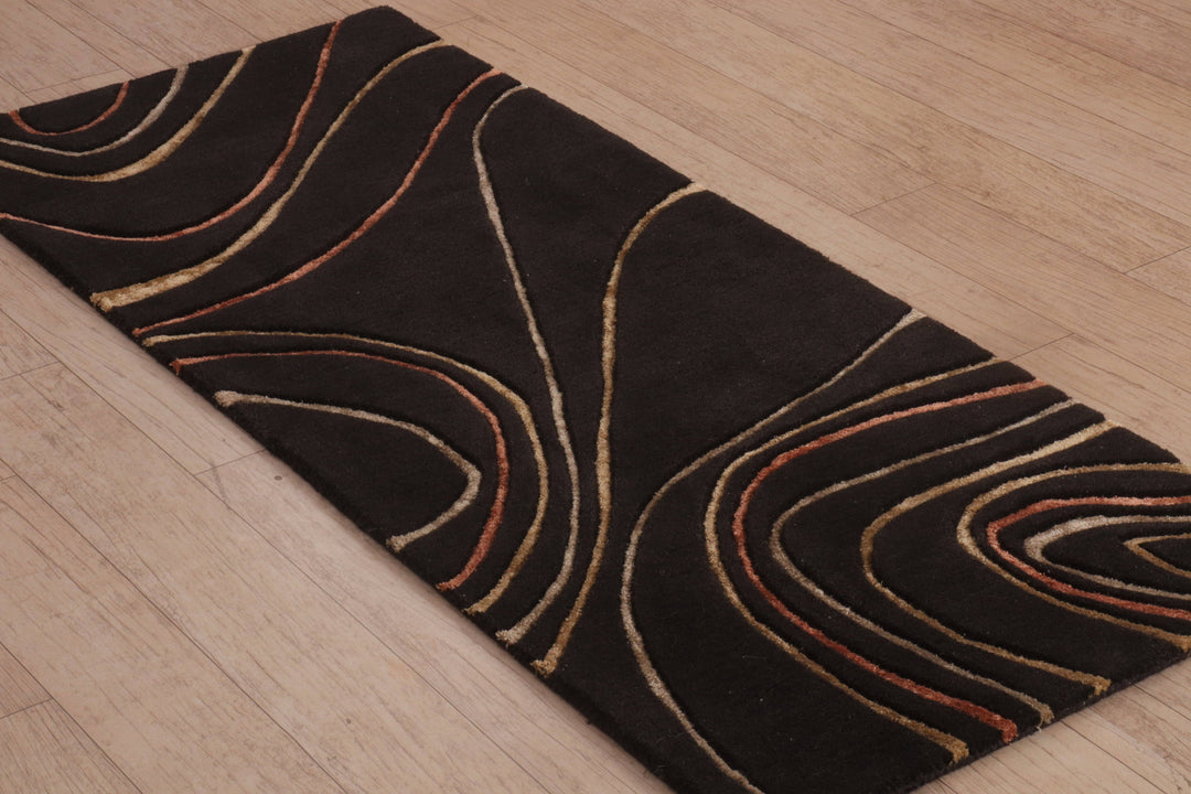 Riveting Ribbons the Flowing Path | Hand-Tufted Wool-Viscose Hallway Ribbon