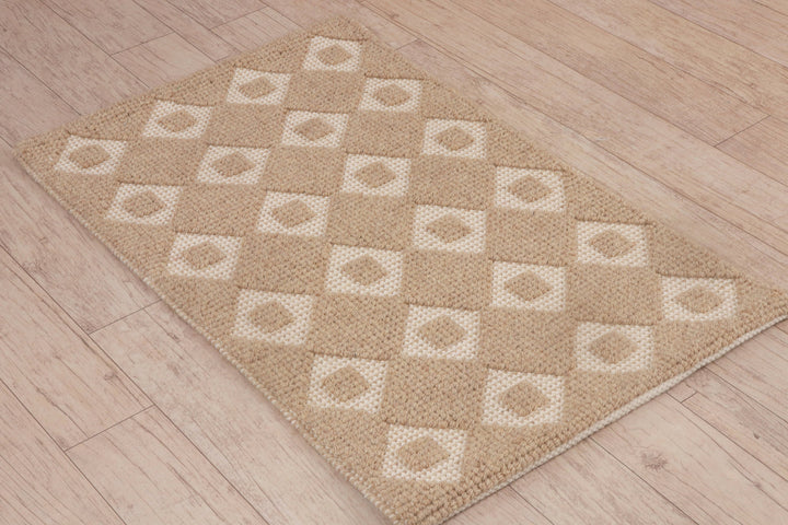 Argyle Chains Hand-Woven Cotton-Wool Door Mat