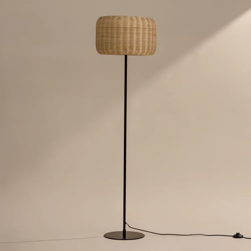 Expobazaar Bird's Nest Rattan Floor Lamp