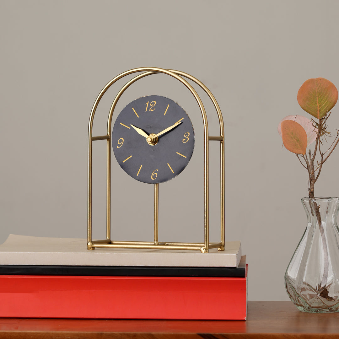 Antique Style Wire Desk Clock VintageInspired Timepiece