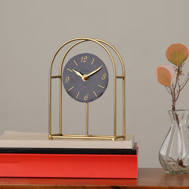 Antique Style Wire Desk Clock VintageInspired Timepiece