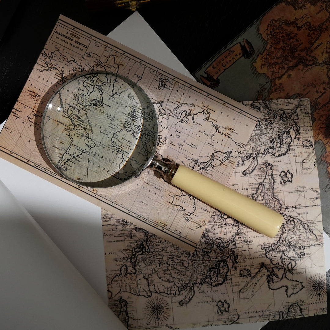 Decorative Stone Magnifier Elegant White Accent Piece