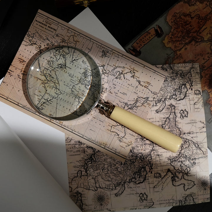 Decorative Stone Magnifier Elegant White Accent Piece