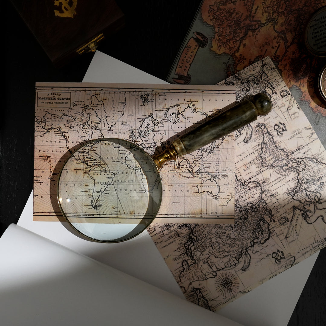 Decorative Stone Magnifier Elegant NICKEL Accent Piece