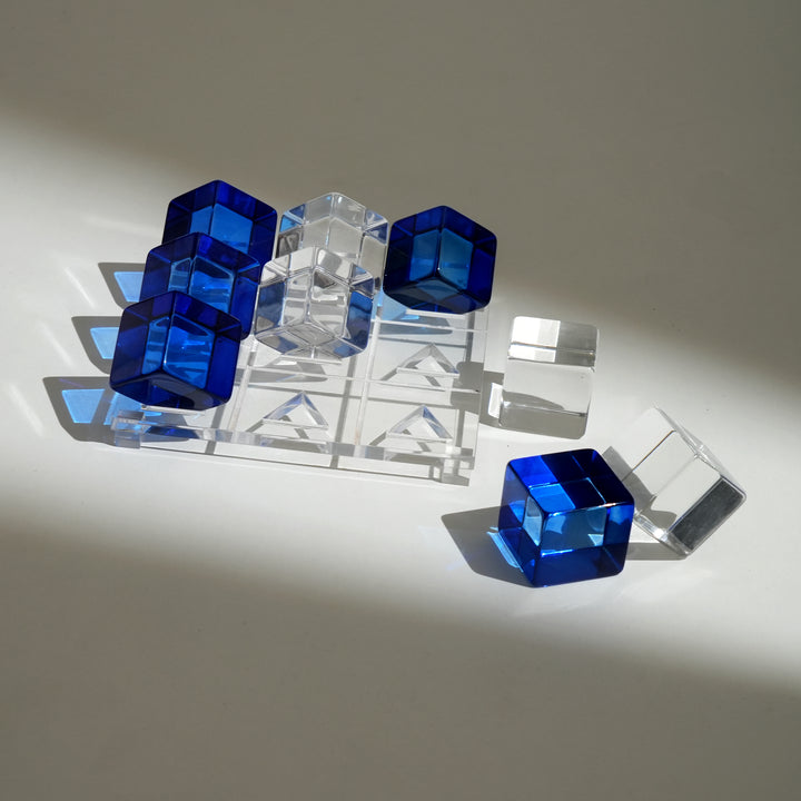 Decorative Acraylic Tik Tok Elegant BLUE & TRANSPARENT Accent Piece