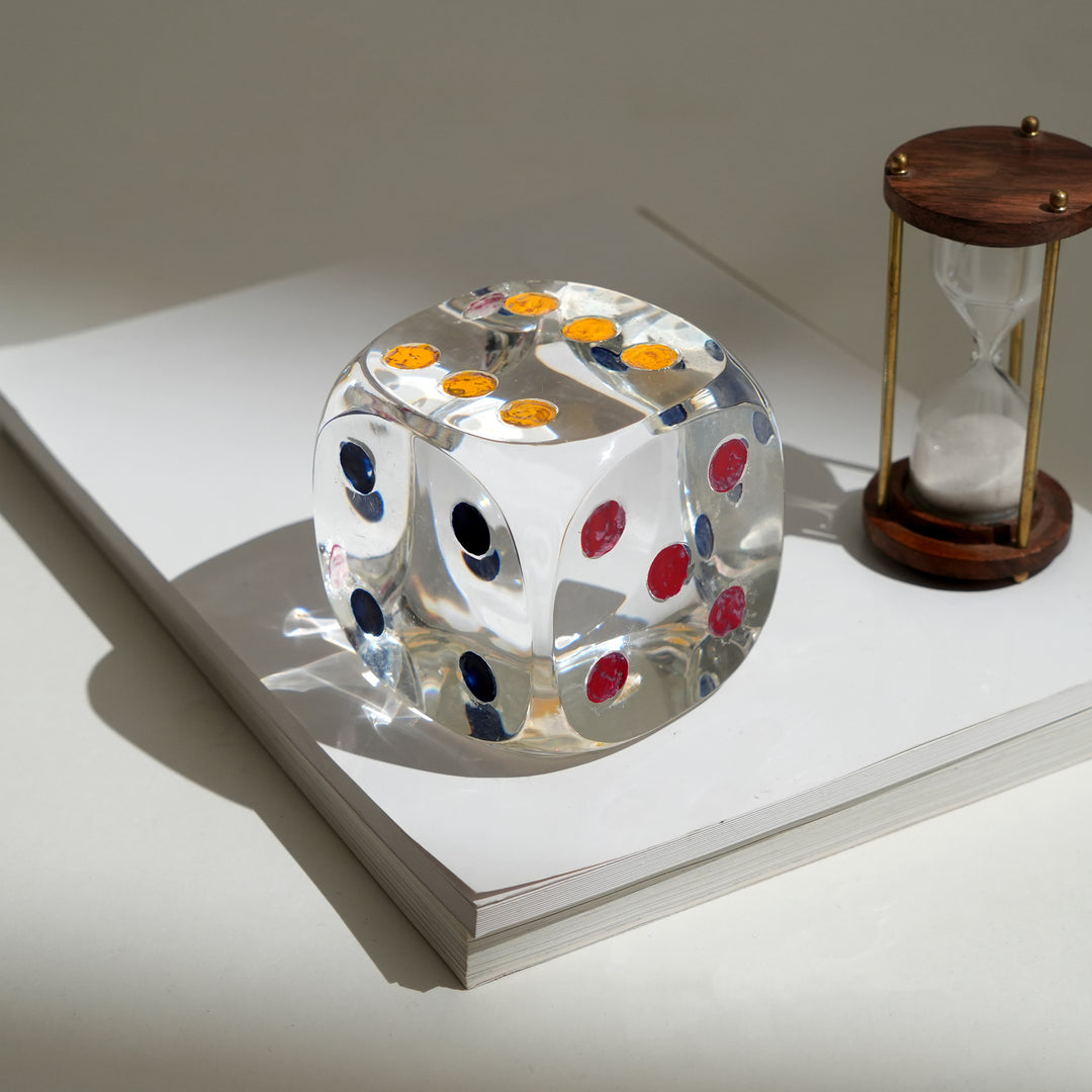 Decorative Acraylic Dice Elegant MULTICOLOR Accent Piece