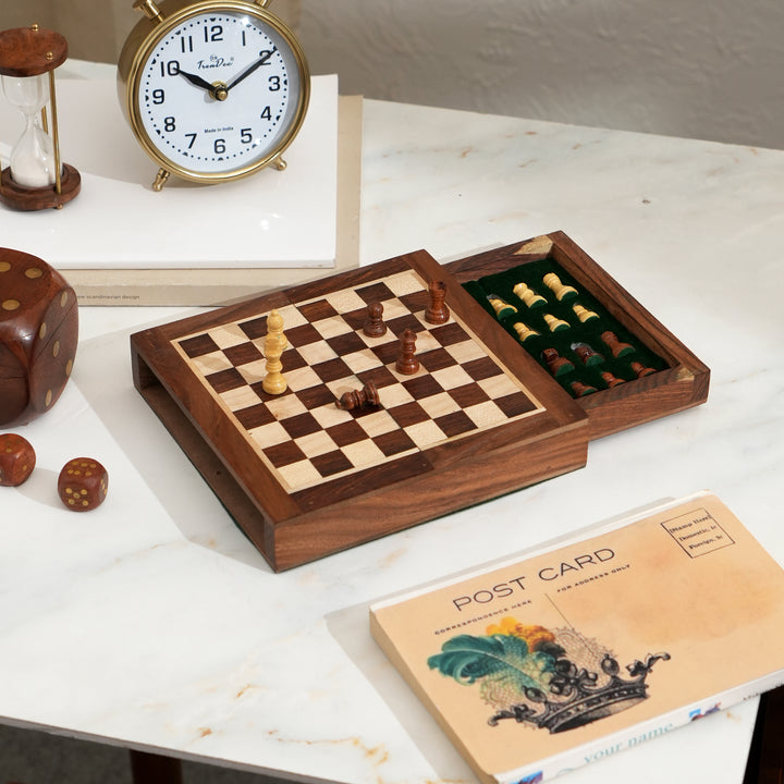 Elegant Wooden Chess Decor Piece Classic Design for Home or Office