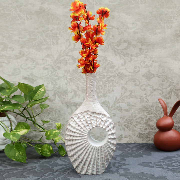 Seashell Serenity Vase Trio | Coastal Ceramic Vases for Oceanic Charm