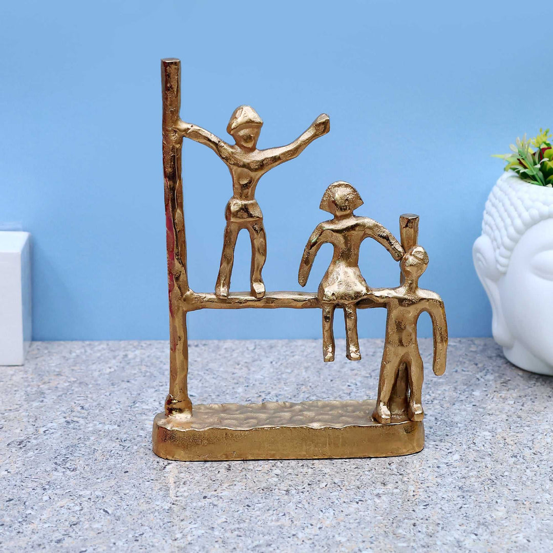 Gutsy Trio Abstract Camaraderie | Bold Figurines for Eclectic Decor