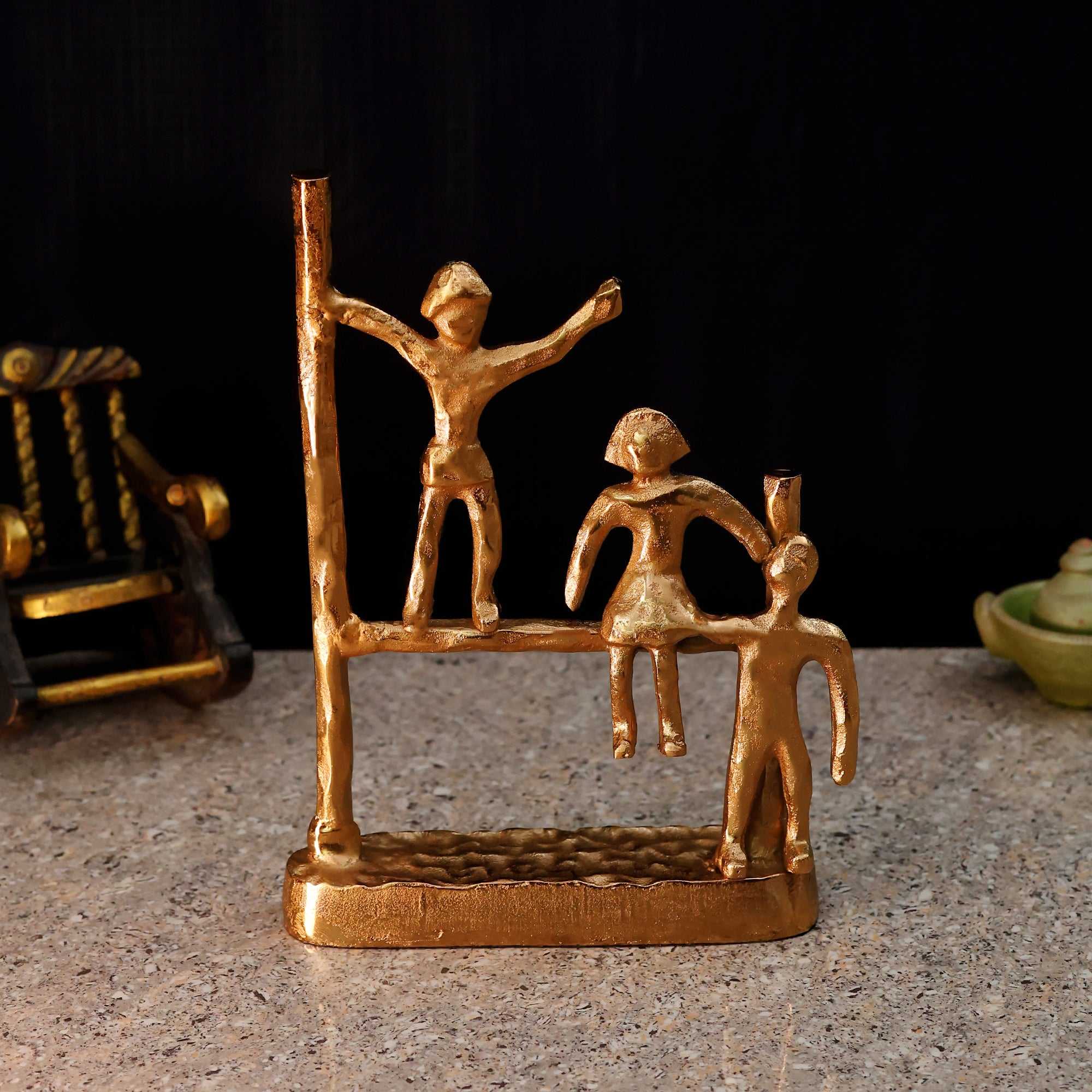 Gutsy Trio Abstract Camaraderie | Bold Figurines for Eclectic Decor