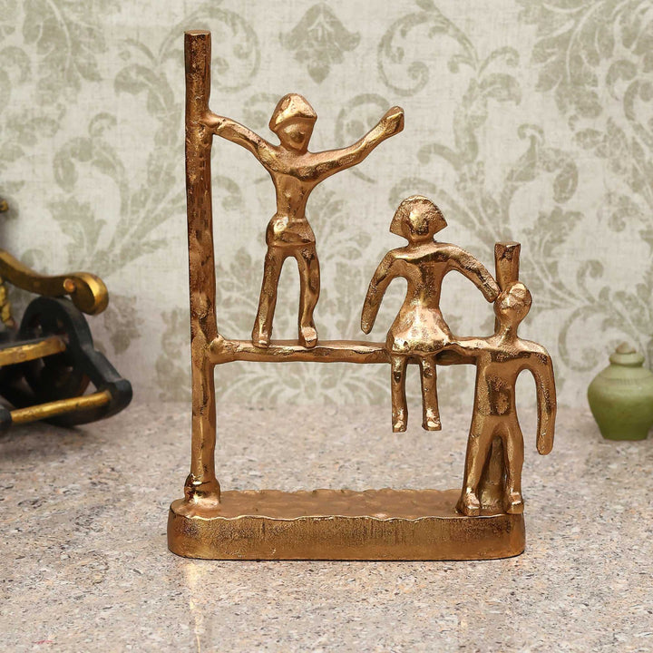 Gutsy Trio Abstract Camaraderie | Bold Figurines for Eclectic Decor