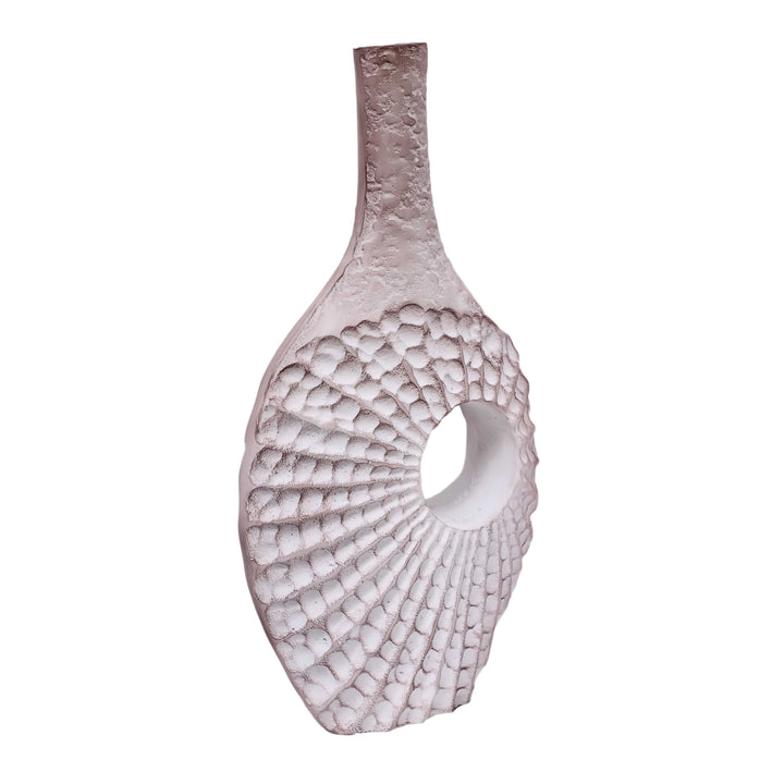 Seashell Serenity Vase Trio | Coastal Ceramic Vases for Oceanic Charm