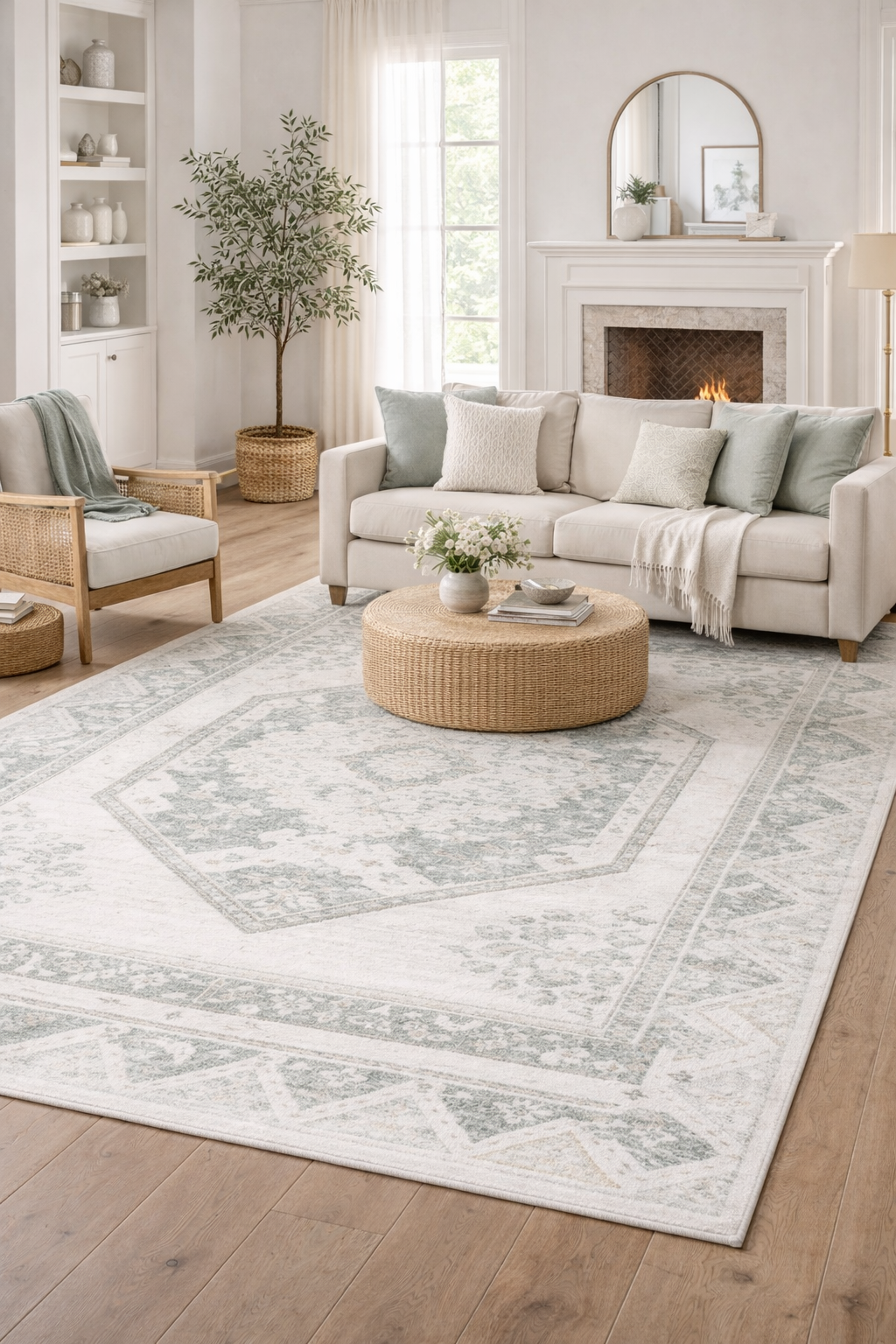 Noah Hand-Knotted Wool Rug - Premium Natural Wool,