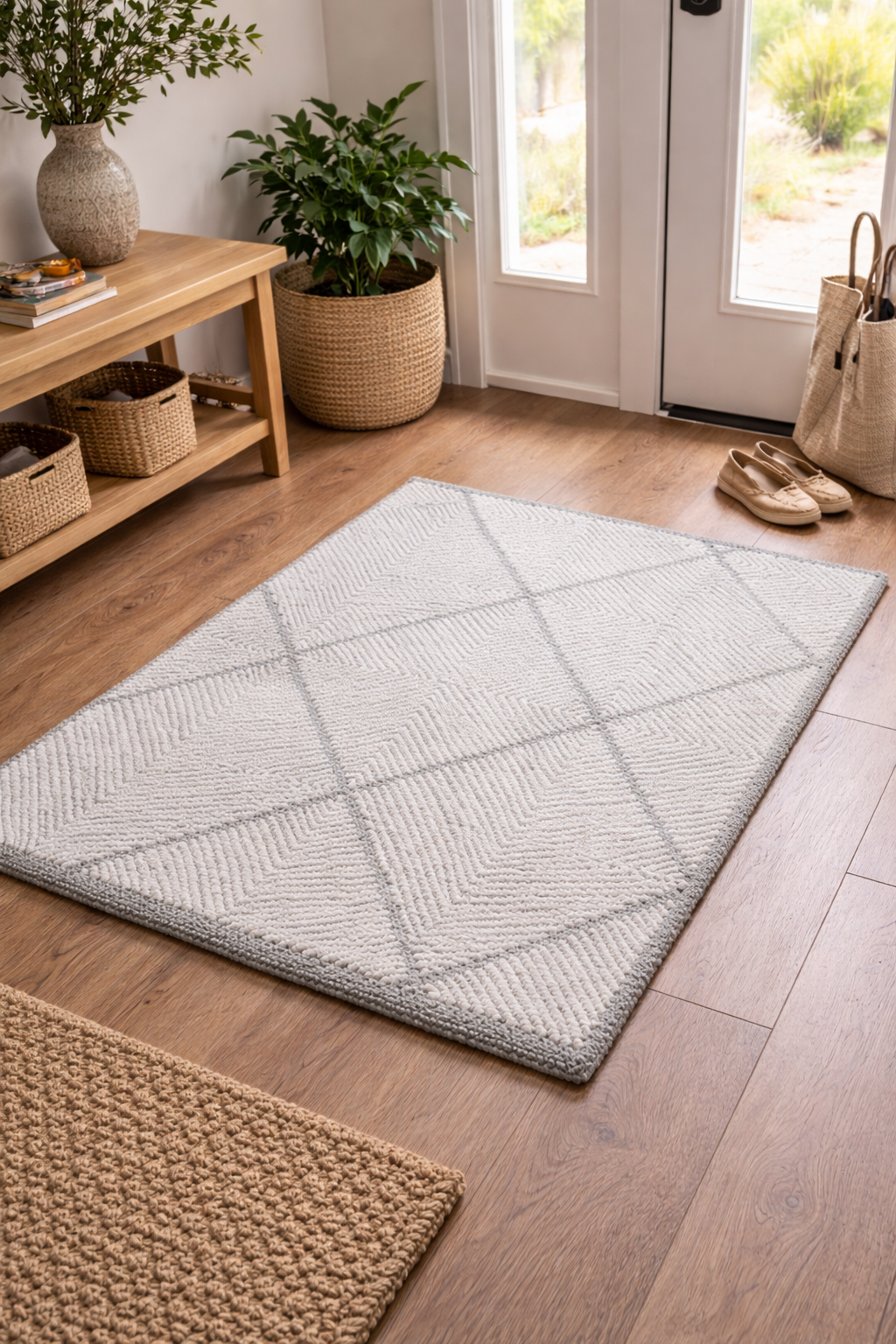 Diamond Weaves Hand-Tufted Wool Door Mat