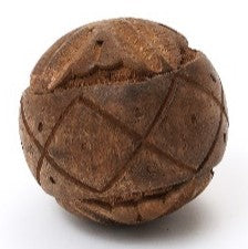 Artistic Wooden Carved Ball Cross Pattern Décor Accent
