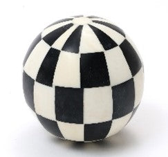Artistic Resin Decorative Ball Black Finish Accent