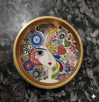 Handcrafted Round Trinket Tray – Artistic Valentine Gift
