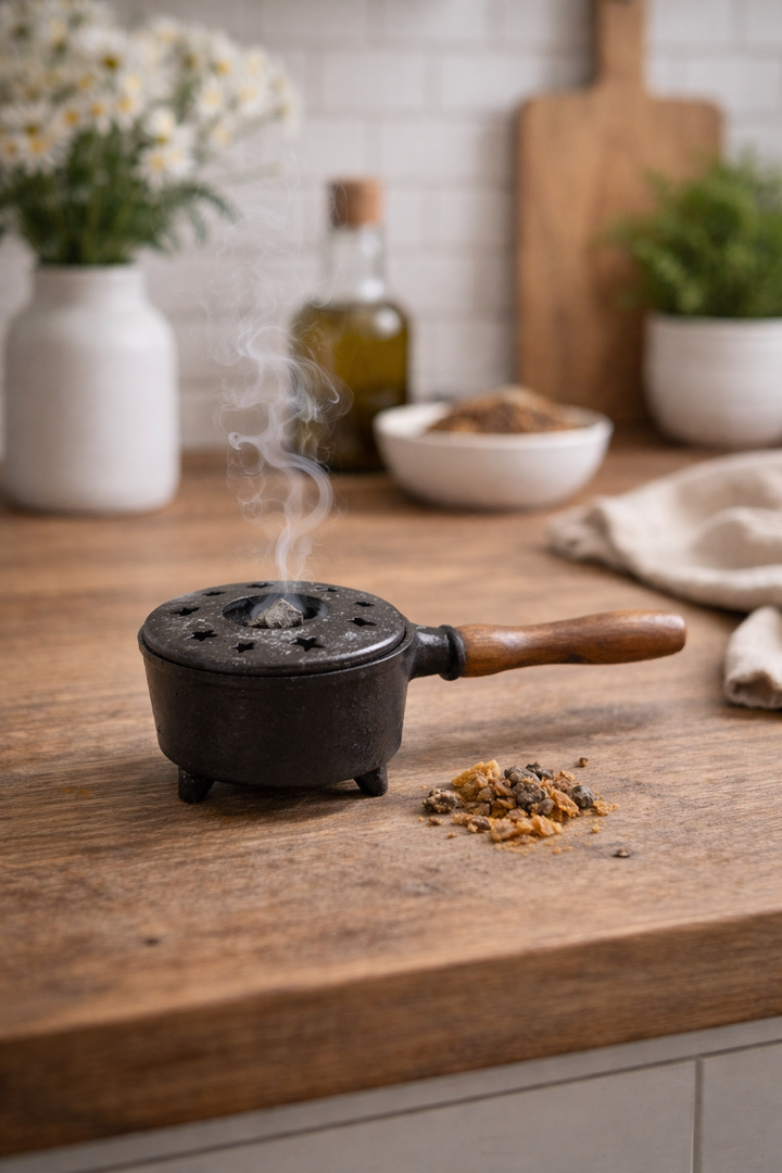 Metal Cauldron Incense Burner – Cast Iron Ritual Burner