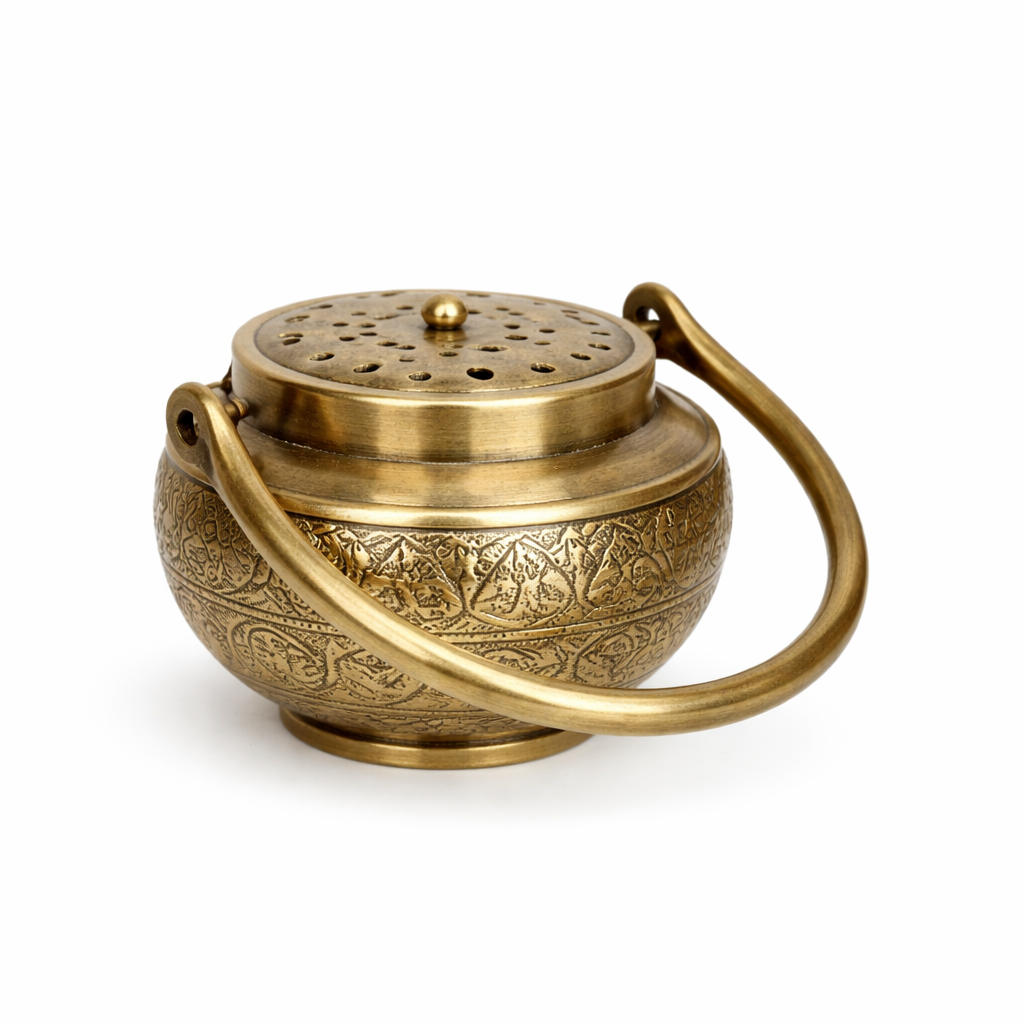Iron Kamandal Burner for Incense, Loban & Charcoal