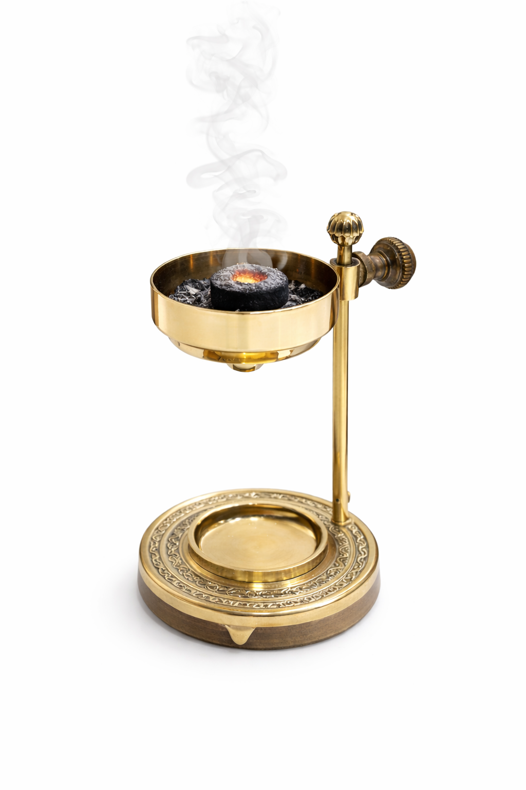 Adjustable Brass Charcoal Burner for Incense & Charcoals