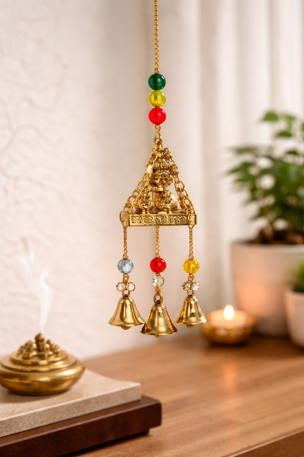 Krishna Brass Windchime for Home & Office Decor