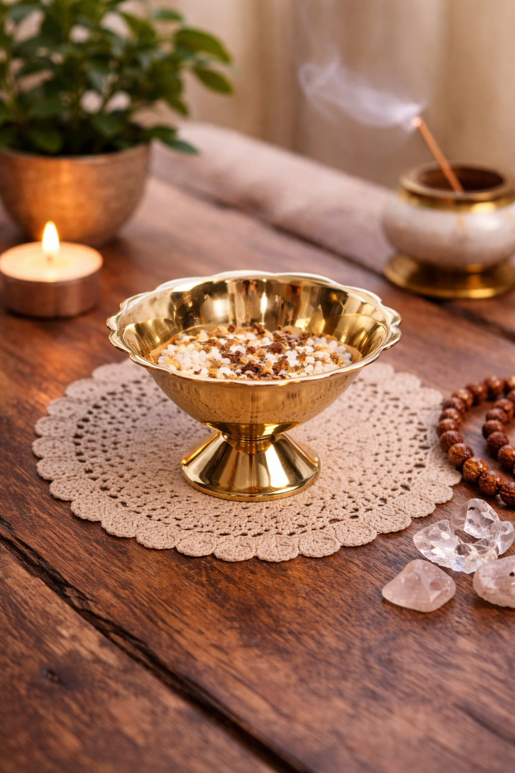 Brass Akhand Jyot Deepak for Home & Temple