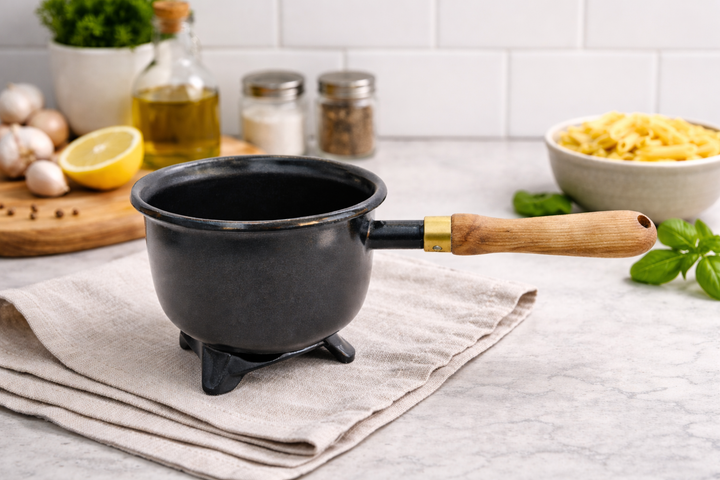 Iron Incense Burner with Handle for Pooja Use