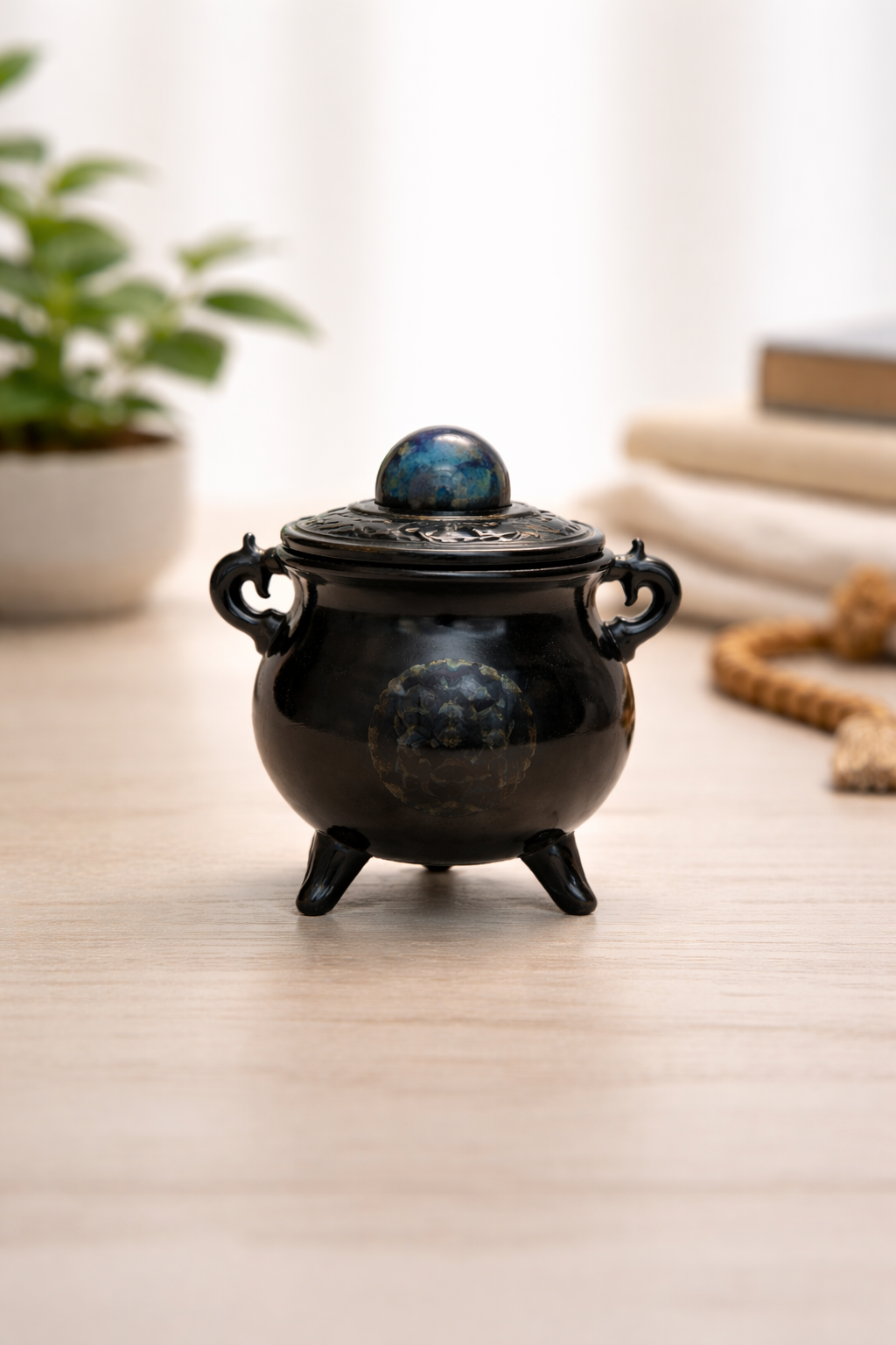 Cast Iron Cauldron Tol for Charcoal & Sambrani