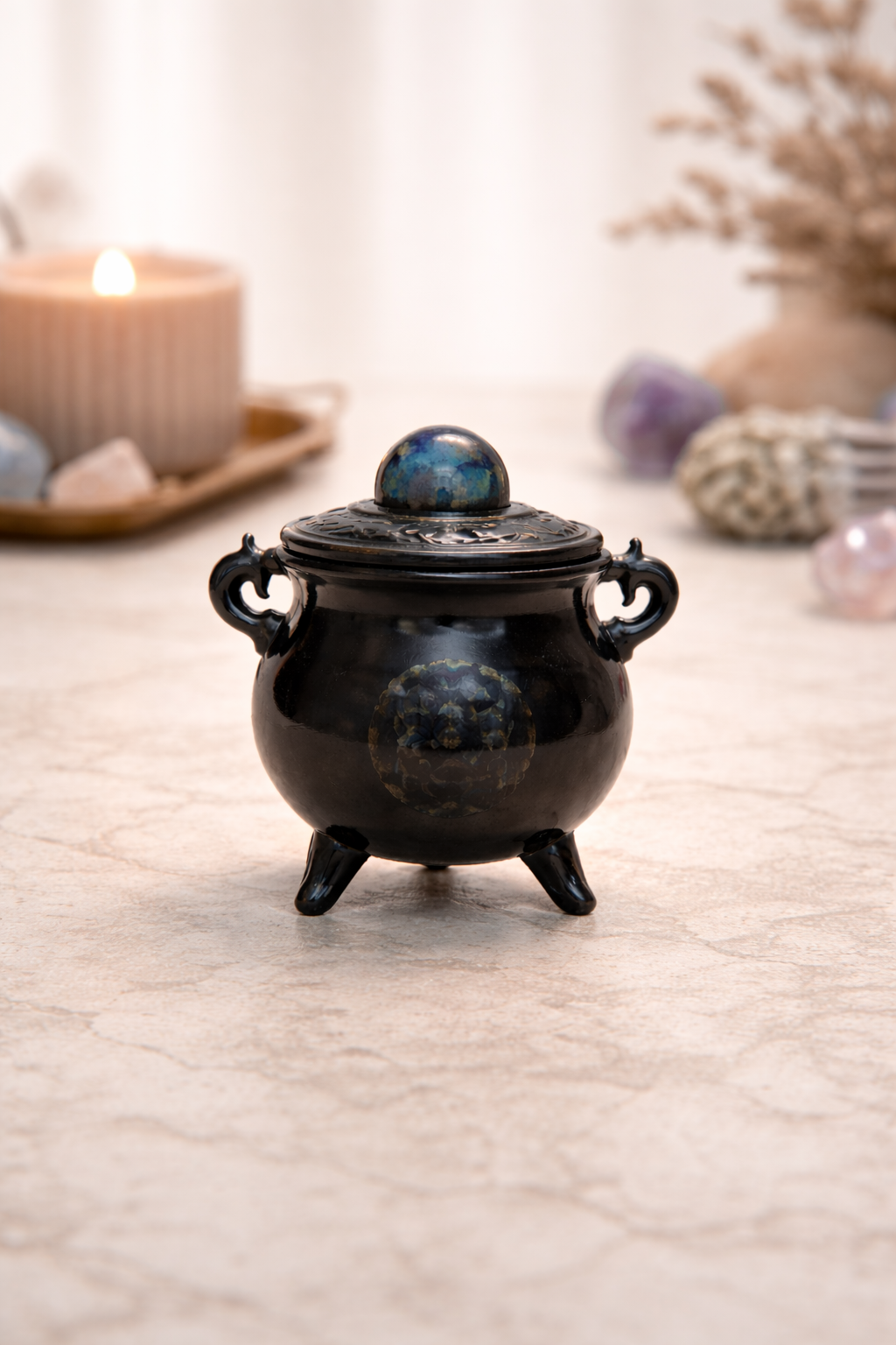 Cast Iron Cauldron Tol for Charcoal & Sambrani